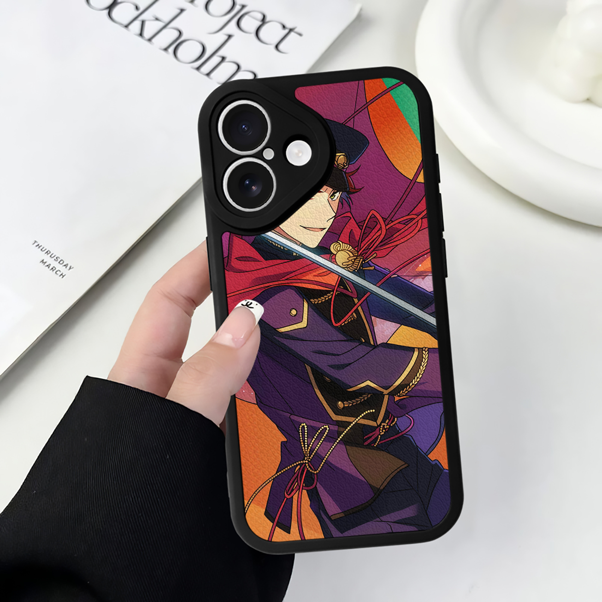 （画像用） あんさんぶるスターズ! Ensemble Stars 【iPhone 16シリーズ対応】シリコンスマホケース（レザー調） 材質：シリコン